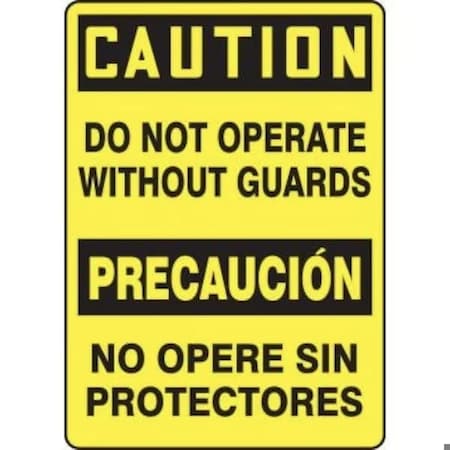 Accuform Caution Sign, SBMEQM713VP SBMEQM713VP